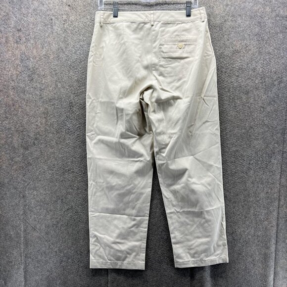 LL Bean Pants Womens 6 Khaki Favorite Fit Chino Straight Leg Cotton Casual - Picture 2 of 11